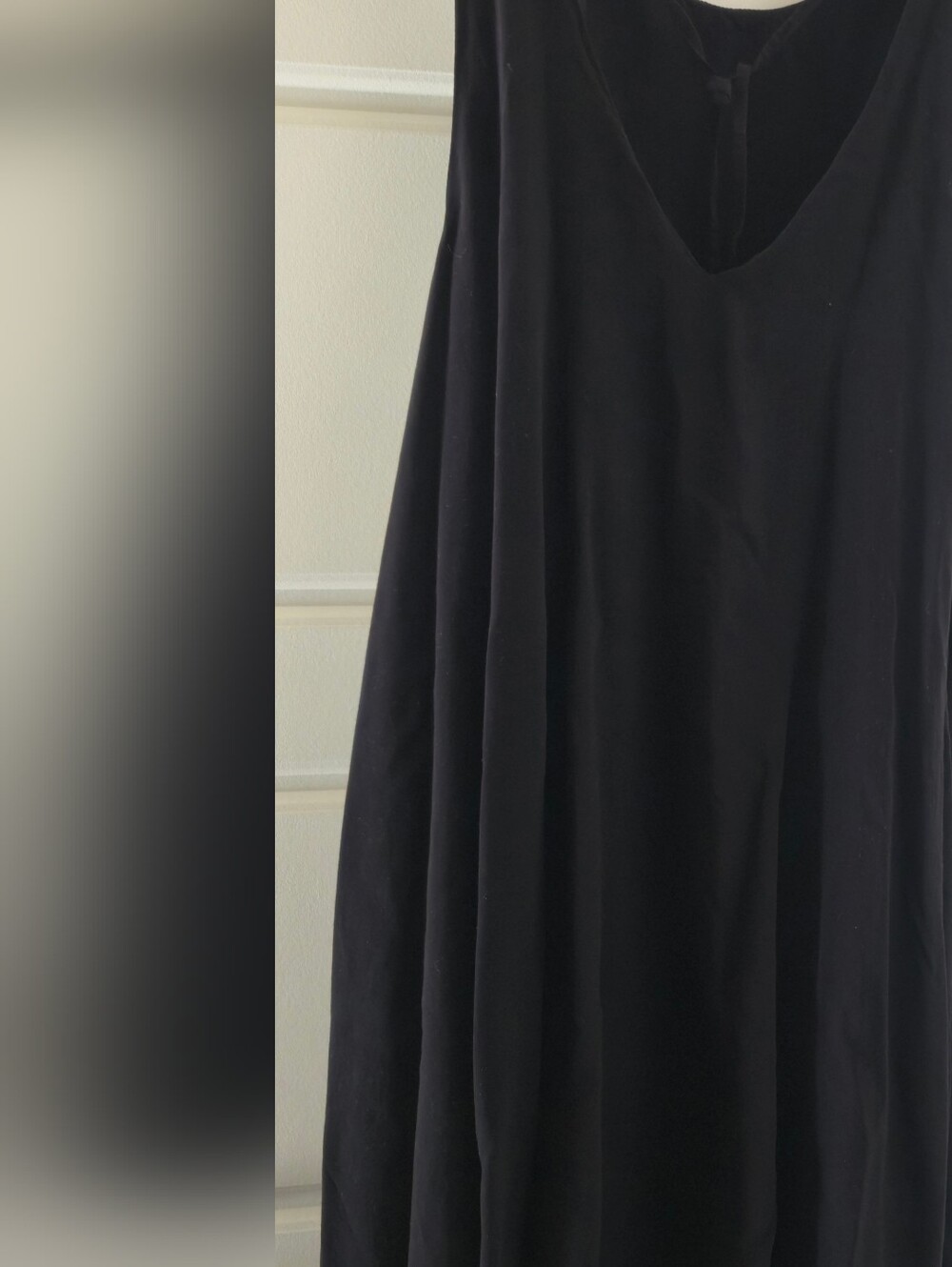 Silence + Noise Summer Dress Sleeveless Rayon L Black Soft Asymmetric Hemline - Picture 12 of 15